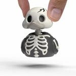 TUBBZ Halloween-Skelett-Gummiente &ndash; Vinylfiguren, Sammlerfigur, Mini, 5cm