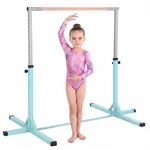 HOMCOM Gymnastikstange f&uuml;r Kinder H&ouml;henverstellbar f&uuml;r 3+ Kinder Hellblau