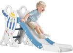AIYAPLAY Kinder Rutsche mit Raketen-Design, Leiter, 1,5 bis 3 Jahre, Blau