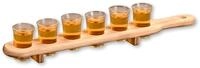 Kesper 68281 Schnapsglastr&auml;ger mit 6 Gl&auml;sern aus Kiefernholz