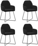 vidaXL Esszimmerst&uuml;hle 4 pcs Samt (V) Schwarz 55 x 50 x 84 cm, Moderne