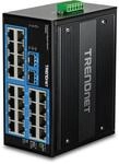 TRENDnet 26-Port Hardened Industrial Gigabit DIN-Rail Switch, TI-G262