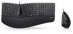 Perixx Periduo-505, kabelgebundene USB-Tastatur und vertikale Maus, Kombination mit