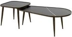 Vicco Couchtisch-Set Manitoba, Schwarz, 105 x 64.5 cm