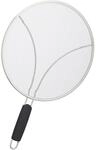 Relaxdays Spritzschutz f&uuml;r Pfannen, Fettsieb Edelstahl, Durchmesser 29 cm,
