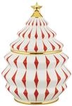 Alessi Delight NZ02 &ndash; Weihnachtskeksbeh&auml;lter aus Porzellan, Rot, Wei&szlig; und...