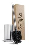 ovimar Toilettenb&uuml;rste Tuno Silber | Silikon Klob&uuml;rste | Bel&uuml;ftungsfunktion...