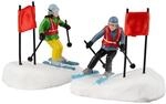 LEMAX Set 2 Skifahrer Slalom Stars Set f&uuml;r Ihr Weihnachtsdorf 13,2 x 4,1 x...
