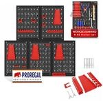 PROREGAL 5x Werkzeugwand ARES, Werkzeug Lochwand Set aus Metall, Lochplatte...