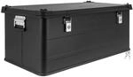 Trucky Aluminium Box mit Deckel Schwarz Alu Kiste Box Alukiste 140 Liter...