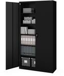 Jan Nowak Aktenschrank B&uuml;roschrank Metall hoch, abschlie&szlig;bar, 220x115x40 cm