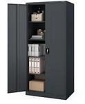 Jan Nowak Aktenschrank B&uuml;roschrank Metallschrank abschlie&szlig;bar 195x60x90 cm
