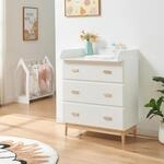 [en.casa] Wickelkommode Sarievn 100 x 80 x 53 cm Wickeltisch mit abnehmbarer