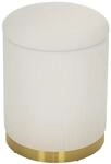 HOMCOM Sitzhocker mit Stauraum Stahlboden 36 x 36 x 44 cm Cremewei&szlig;