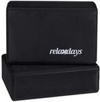 Relaxdays Yogablock im 2er Set, Yoga-Kl&ouml;tze f&uuml;r Yoga-&Uuml;bungen, Hartschaum,