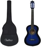 vidaXL Klassikgitarre f&uuml;r Anf&auml;nger und Kinder mit Tasche Blau 1/2 34"