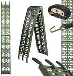 TRUTZHOLM 1x Auffahrrampe klappbar 228 cm Traglast 340 kg Alu Oliv