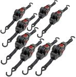 Wiltec 8X Automatik Zurrgurt 100 daN Zuglast LGF 0,2 m LGL 1,8 PES Spanngurt, ideal
