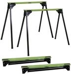 TRUTZHOLM Arbeitsbock 2er-Set, klappbar, 1.000 kg Gesamtlast, Gr&uuml;n-Schwarz