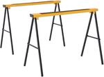 DURHAND Arbeitsbock 2er Set bis 250 kg klappbar aus Metall mit Griff Gelb