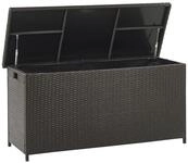 Beliani Praktische Auflagenbox Rattan 290 L 126 x 46 cm braun Modena