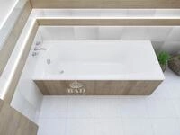BADLAND Badewanne Original Wei&szlig; Acryl Wanne Rechteck MEDIUM 190x80 KOMPLETTSET...
