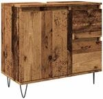 vidaXL Waschbeckenunterschrank Altholz-Optik 65x33x60 cm Holzwerkstoff