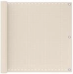 vidaXL Balkonsichtschutz Creme 75 x 700 cm HDPE und Aluminium