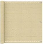 vidaXL Balkonsichtschutz Beige 90 x 800 cm HDPE und Aluminium
