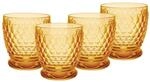 Villeroy & Boch Boston Saffron Becher 4er Set, 330 ml, Farbige Trinkgl&auml;ser mit