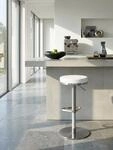 Barhocker WL1.294 Wei&szlig; Edelstahl h&ouml;henverstellbare Sitzh&ouml;he 57-82 cm |...