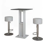 Vicco Bartisch-Set Repose, Wei&szlig;/Anthrazit, 65 x 65 cm