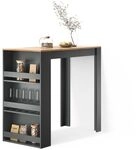 Livinity Bartisch Regusa, Goldkraft Eiche/Anthrazit, 57 x 117 cm