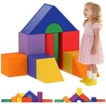 HOMCOM Schaumstoff Bausteine Softbausteine f&uuml;r 1-3 Jahre 11 TLG. Bunt