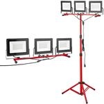 VEVOR Baustrahler LED mit Stativ, 21000 Lumen, 6000-6500K Arbeitsleuchte mit drei