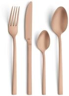 B&R PANO PVD Besteck Set, Kupfer, 16-teilig, F&uuml;r 4 Personen, Besteck Kupfer,...