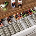 ORGA-BOX&reg; Gew&uuml;rzgl&auml;sereinsatz 499 x 28 x 462 mm silbergrau