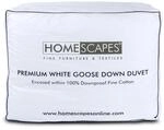 Homescapes Sommer Daunendecke 150x200 cm, luftige Sommerdecke mit 110 GSM...