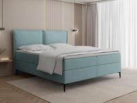 WFL GROUP Boxspringbett mit Bettkasten &ndash; Polsterbett 140 x 200 cm mit H4