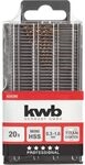 kwb 20-teiliges HSS-M2 Titan Mini-Bohrer-Set von &Oslash; 0,3 mm bis &Oslash; 1,6 mm