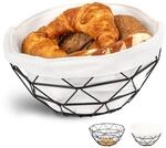 eluno Obstkorb - Brotkorb, praktische moderne Obstschale aus schwarzem Metall &