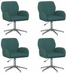 vidaXL B&uuml;rost&uuml;hle 4 STK. 54 x 58 x 90 cm Dunkelgr&uuml;n Stoff