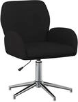 vidaXL Drehstuhl 54 x 58 x 90 cm Schwarz Stoff, Moderner drehbarer...