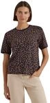 Cecil T-Shirt mit Rundhals und Leo-Muster Creamy Mocha L