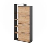Vicco Schuhkipper Orlando, Goldkraft Eiche/Anthrazit, 80 x 166.1 cm | mit 4...