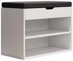 Vicco Schuhbank Titus, Wei&szlig;, 60 x 45 cm | mit Auflage, geeignet zur...