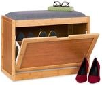 Relaxdays Schuhbank mit gro&szlig;er Sitzfl&auml;che, Schuhkipper f&uuml;r Diele u. Flur, 2