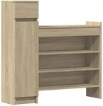 vidaXL Schuhschrank Sonoma-Eiche 100,5x28x100 cm Holzwerkstoff