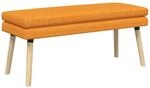 vidaXL Doppellagige Bank Dunkelgelb 110 x 40 x 47 cm Stoff