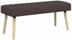vidaXL Kanalgepolsterte Bank Dunkelbraun 110 x 40 x 46 cm Stoff